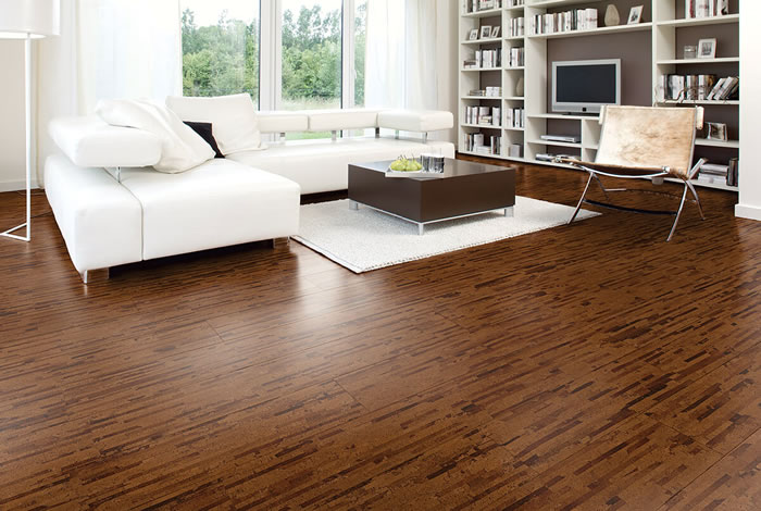 Room scene with Florence Designer cork flooring from Torlys