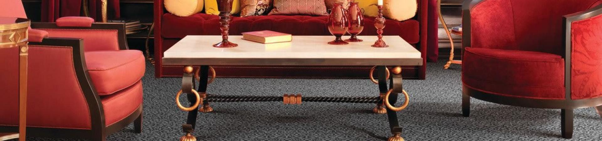 Room scene with Harmonize carpet in Blackstone