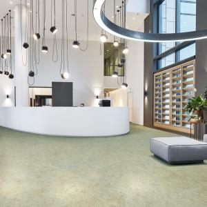 Room scene with Marmoleum Splash eco-friendly flooring in Seashell