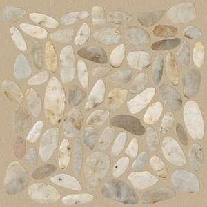 Pebble Sliced stone tile by Shaw, in Pearl White