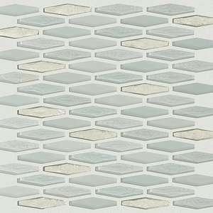 Molten Stretch Hexagon Glass tile by Shaw, in Platinum