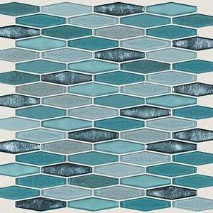 Molten Stretch Hexagon Glass tile by Shaw, in Hydra