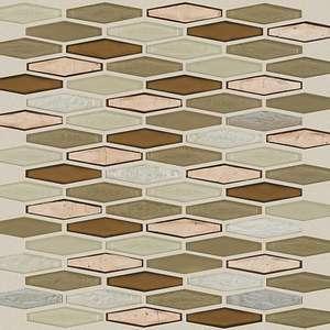 Molten Stretch Hexagon Glass tile by Shaw, in Penny