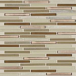Molten Linear Glass tile by Shaw, in Penny