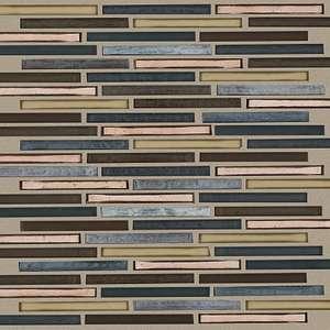 Molten Linear Glass tile by Shaw, in Bronze