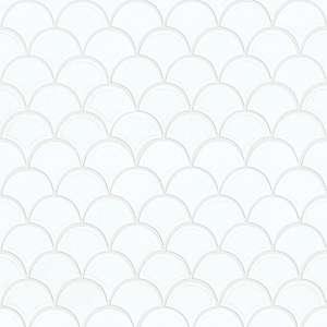 Geoscapes Fan glass tile from Shaw, in White