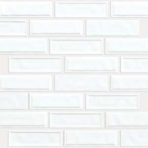 Geoscapes Linear glass tile from Shaw, in White