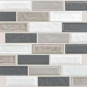 Geoscapes Linear glass tile from Shaw, in Warm Blend