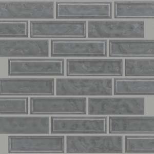 Geoscapes Linear glass tile from Shaw, in Dark Grey