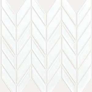 Geoscapes Chevron glass tile from Shaw, in White