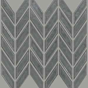 Geoscapes Chevron glass tile from Shaw, in Dark Grey