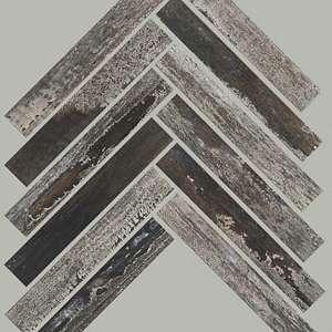 Fusion Herringbone Mosaic tile by Shaw, in Lithium