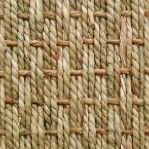 Basketweave seagrass carpet by Unique Carpets Ltd. in Straw