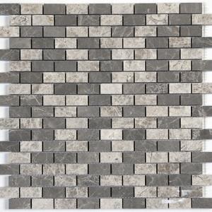 Olympia marble tile in Grey Blend