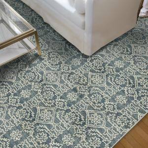 Grandeur Lace wool carpet in Porcelain