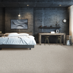 Room scene with Relaxing Presence SmartStrand carpet from Mohawk