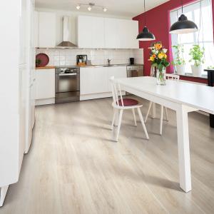 Room scene with Fjord laminate flooring from Torlys