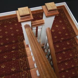 Stairway with Ramona stair runner from Stanton in Crimson