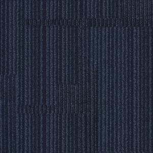 Kinematic carpet tiles in Electric Blue