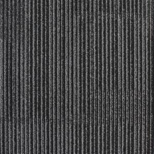 Kinematic carpet tiles in Wired Black