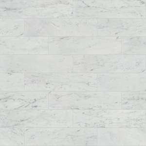 Chateau 4 x 16 stone tile from Shaw in Bianco Carrara
