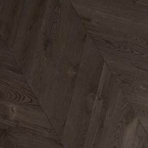Chevron hardwood flooring in Charcoal (oak)