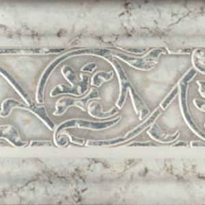 La Riserva ceramic wall tile listello, from Olympia, in Grey