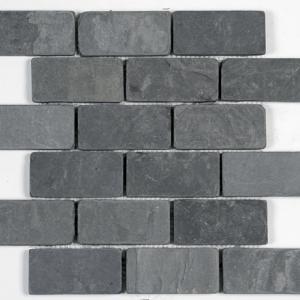 Olympia slate tile in Black (tumbled)