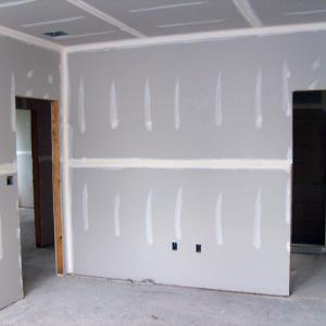 Drywall installation in new house