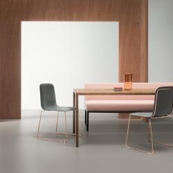 Meeting room scene with smooth grey Marmoleum flooring