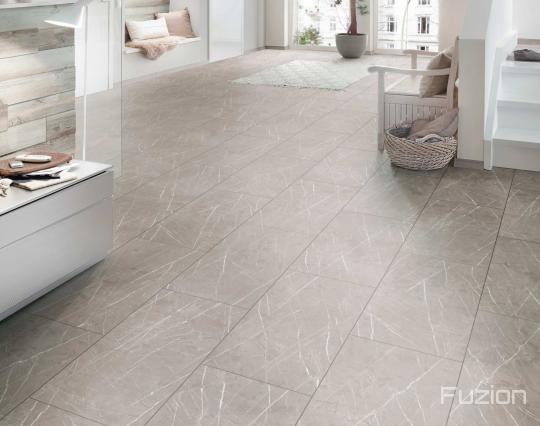Room scene with Oceana Tile waterproof laminate flooring by Fuzion