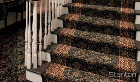 Stairway with Alexander stair runner in Black
