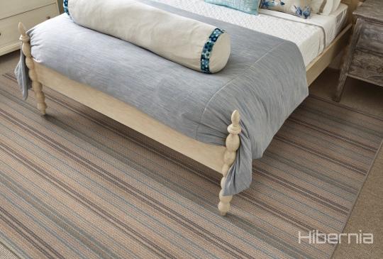 Room scene with Countryside wool carpet from Hibernia, in Blue Dune