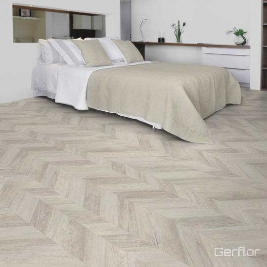 Room scene with Gerflor Texline® vinyl flooring in Paris White
